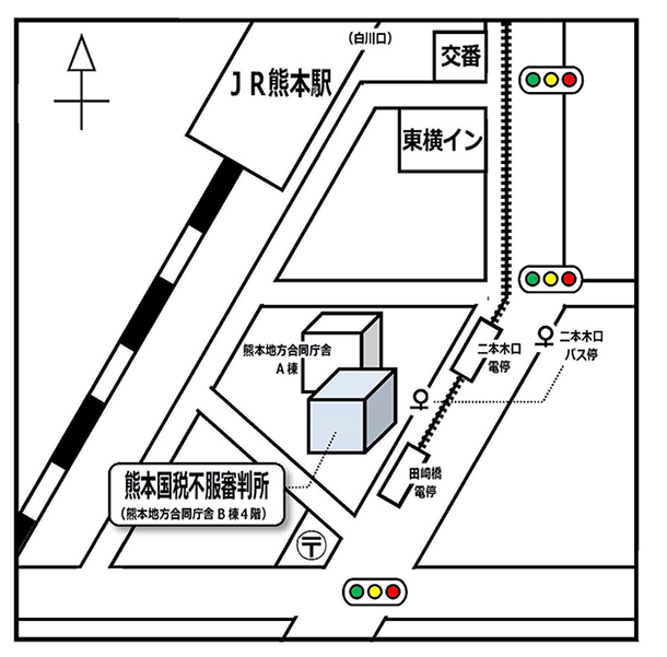 熊本国税不服審判所地図